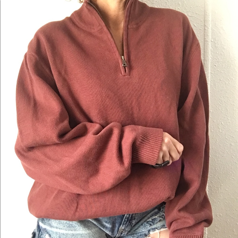 🍖VTG 90s EDDiE BAUER oversized popover sweater